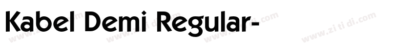 Kabel Demi Regular字体转换